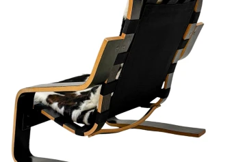 Mid-Century Modern Sculptural Plywood Lounge Chair, The Netherlands 1970s